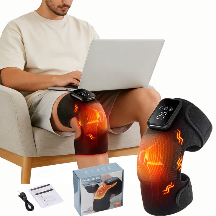 JointEase Knee Massager in use